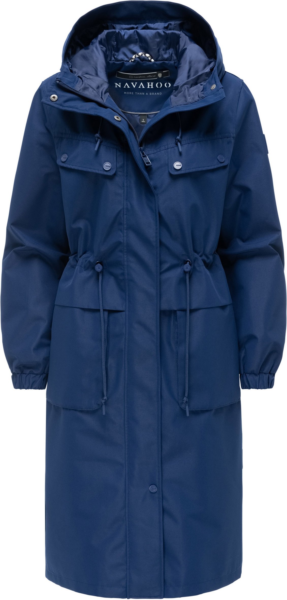 Navahoo Damen Parka Übergangsjacke Kirschwind mit Kapuze