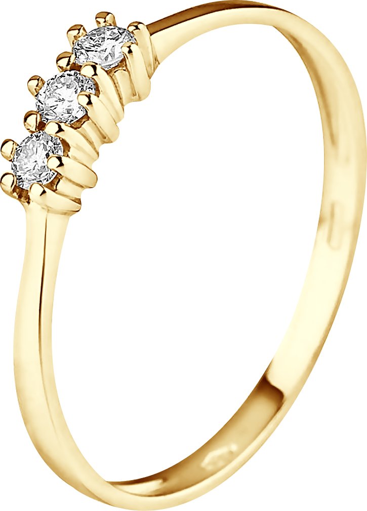 DIADEMA - Ring - Trilogie Diamant - Gelbgold