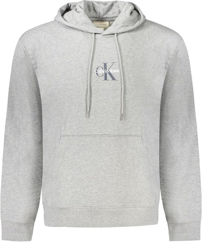 Calvin Klein Graues Baumwoll Herren Sweatshirt mit Kapuze