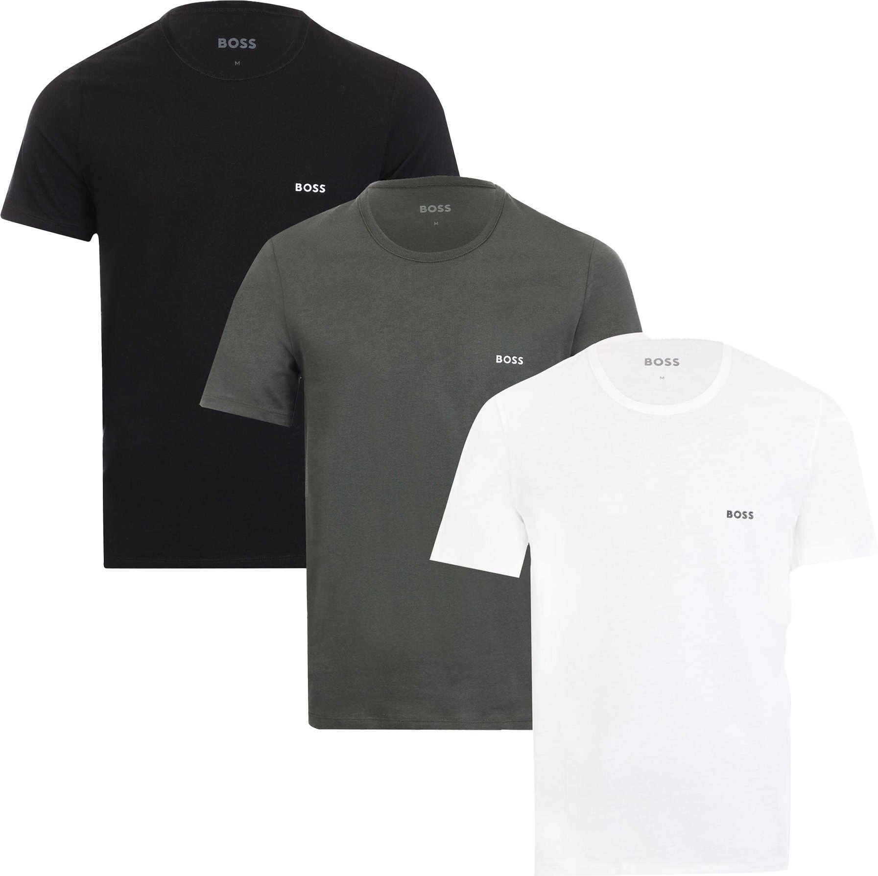 Boss - T-Shirt für Herren (3er-Pack) (Weiß/Grau/Schwarz)