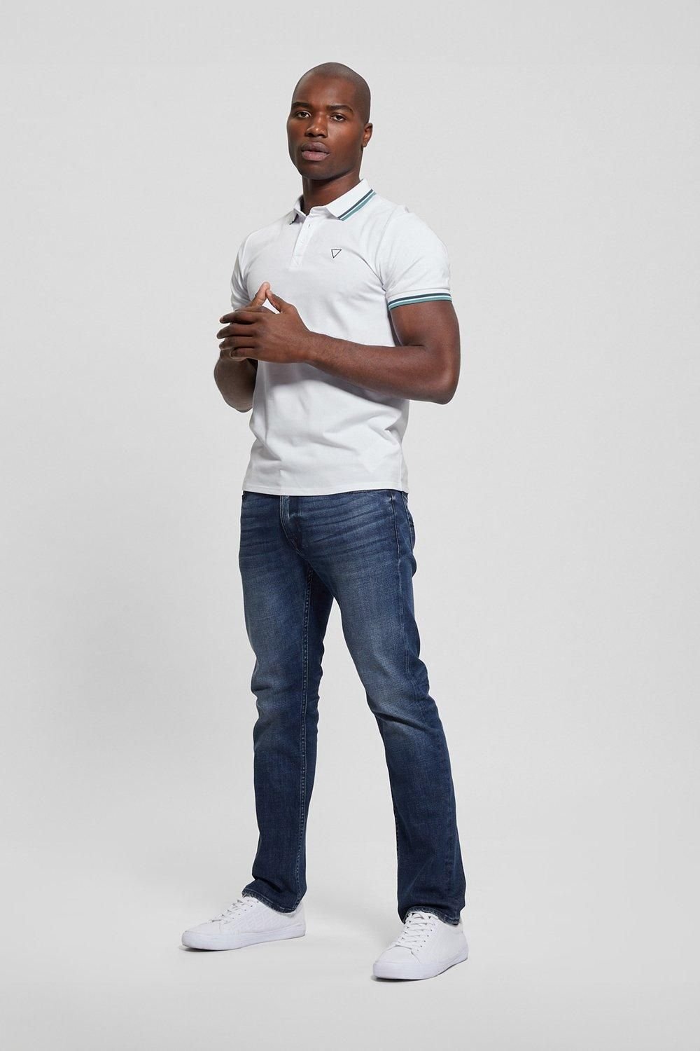 Sport Piqué Polo Weiß