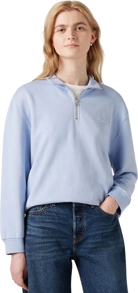 Levis - "Everyday" Sweatshirt mit kurzem Reißverschluss für Damen (Hellblau)