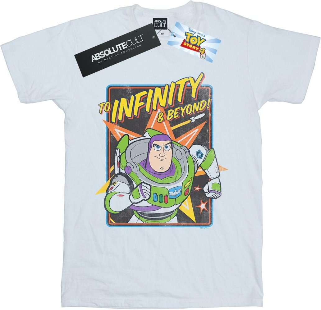 Disney Herren Toy Story 4 Buzz To Infinity T-Shirt (Weiß)