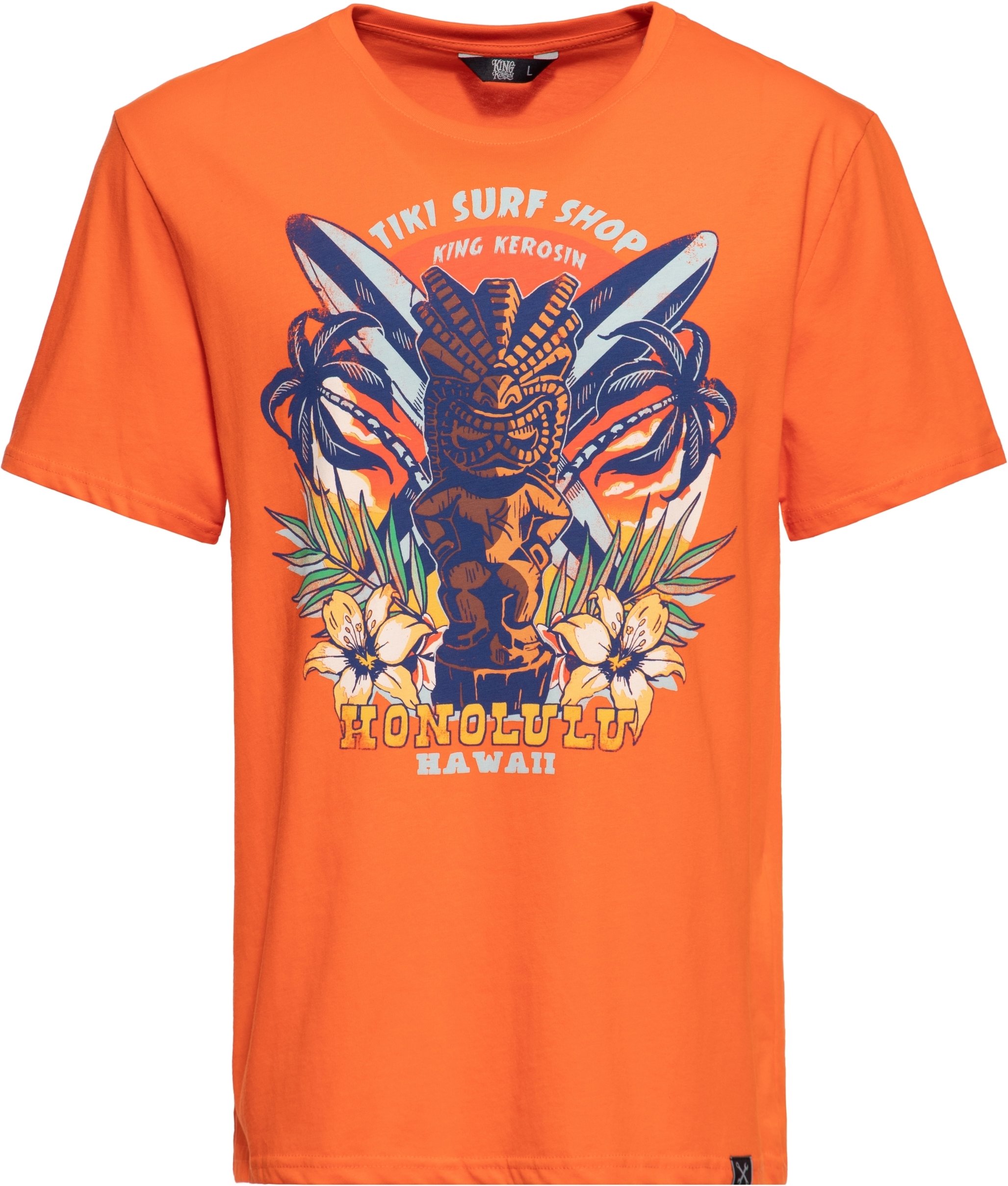 Thumbnail - King Kerosin Herren T-Shirt Tiki Surf Shop orange
