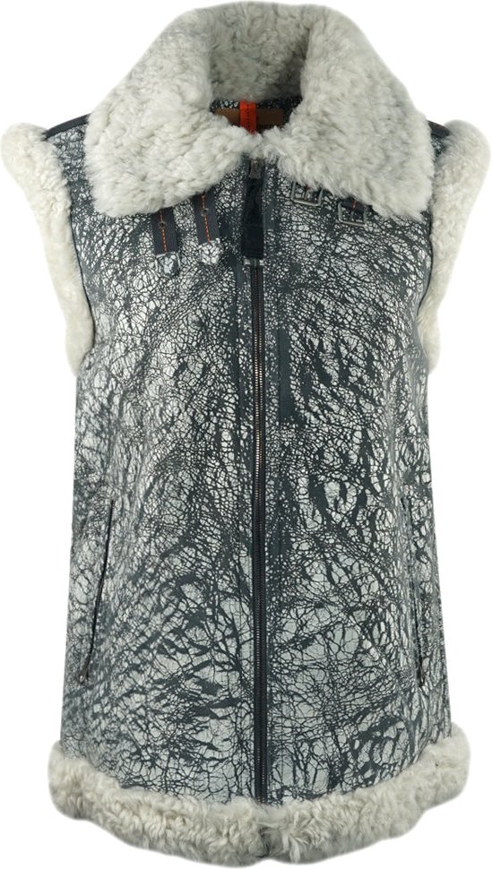 Parajumpers Sax Shearling Nine Chaleco de Cuero Gris