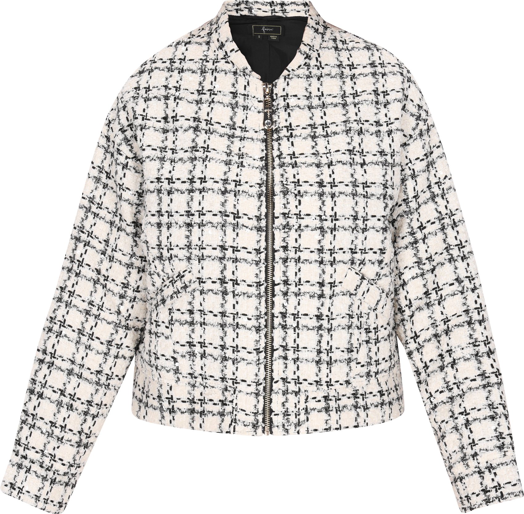 Faina Jacke Frauen weiß-schwarz