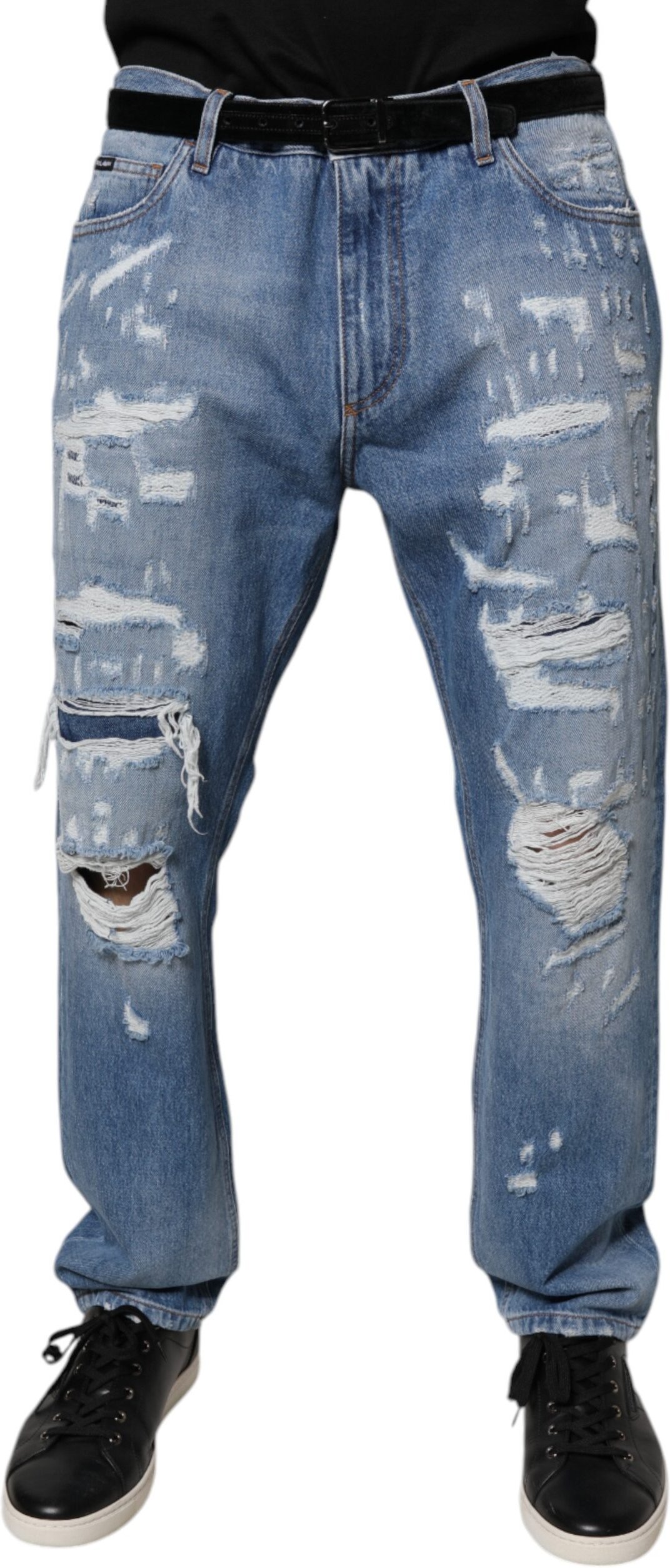 Zerrissene Denim-Jeans mit distressed Design