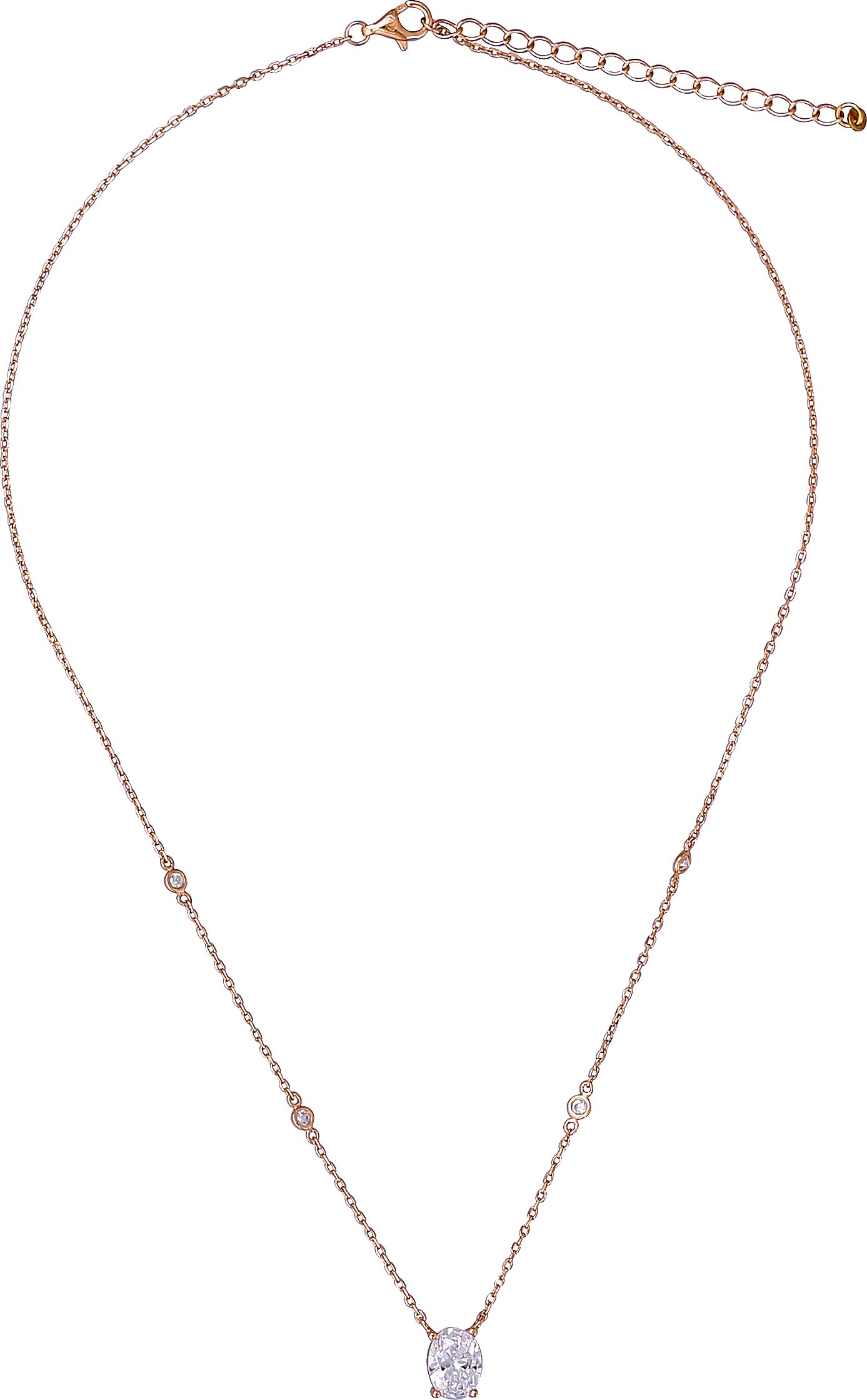 Orphelia 'Elodie' Halskette aus 925er Sterlingsilber für Damen, Rosé, ZK-7419