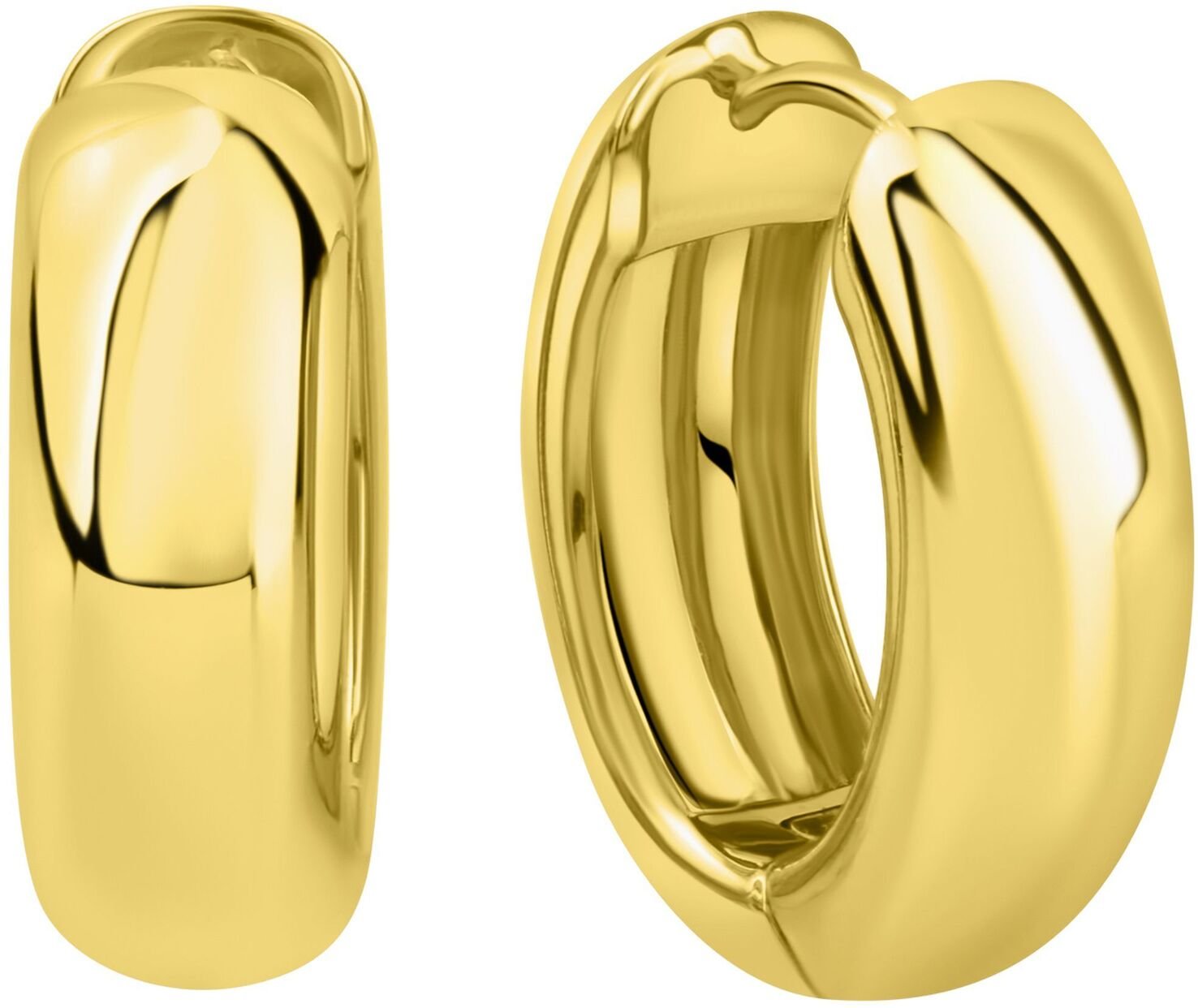 Thumbnail - Zeeme Basic Klappcreolen 925/- Sterling Silber vergoldet oval