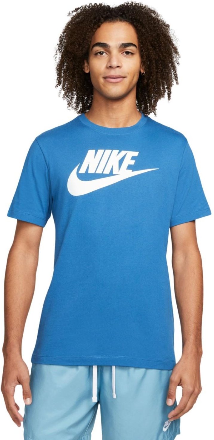 Nike Swoosh Futura Herren-T-Shirt in Blau