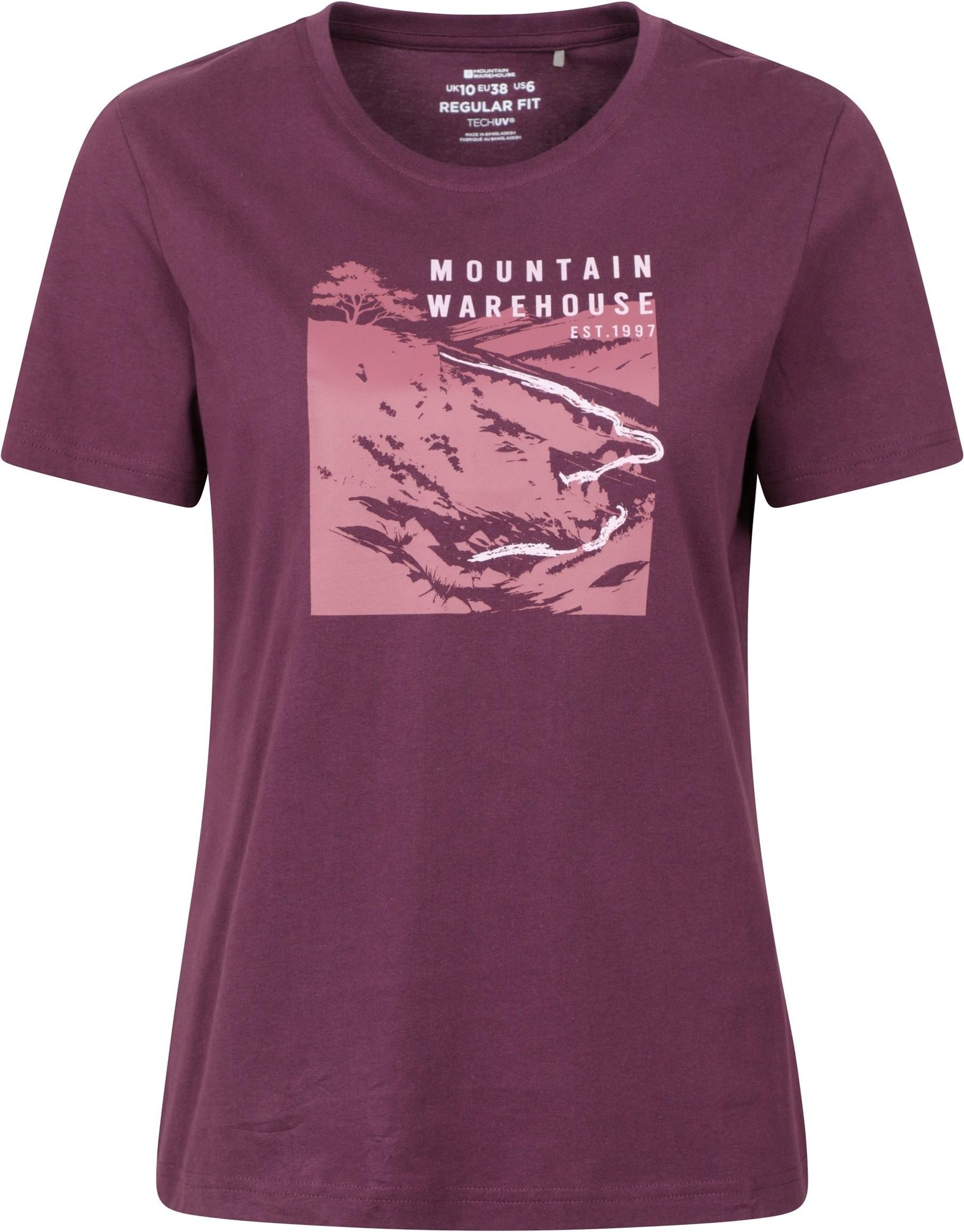 Mountain Warehouse - "Winding Trek" T-Shirt für Damen (Burgunderrot)