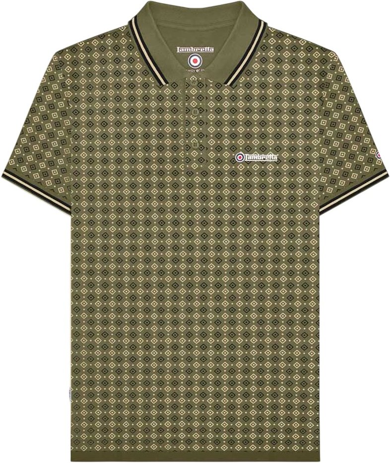 Lambretta - "SS25" Poloshirt für Herren (Khakigrün)