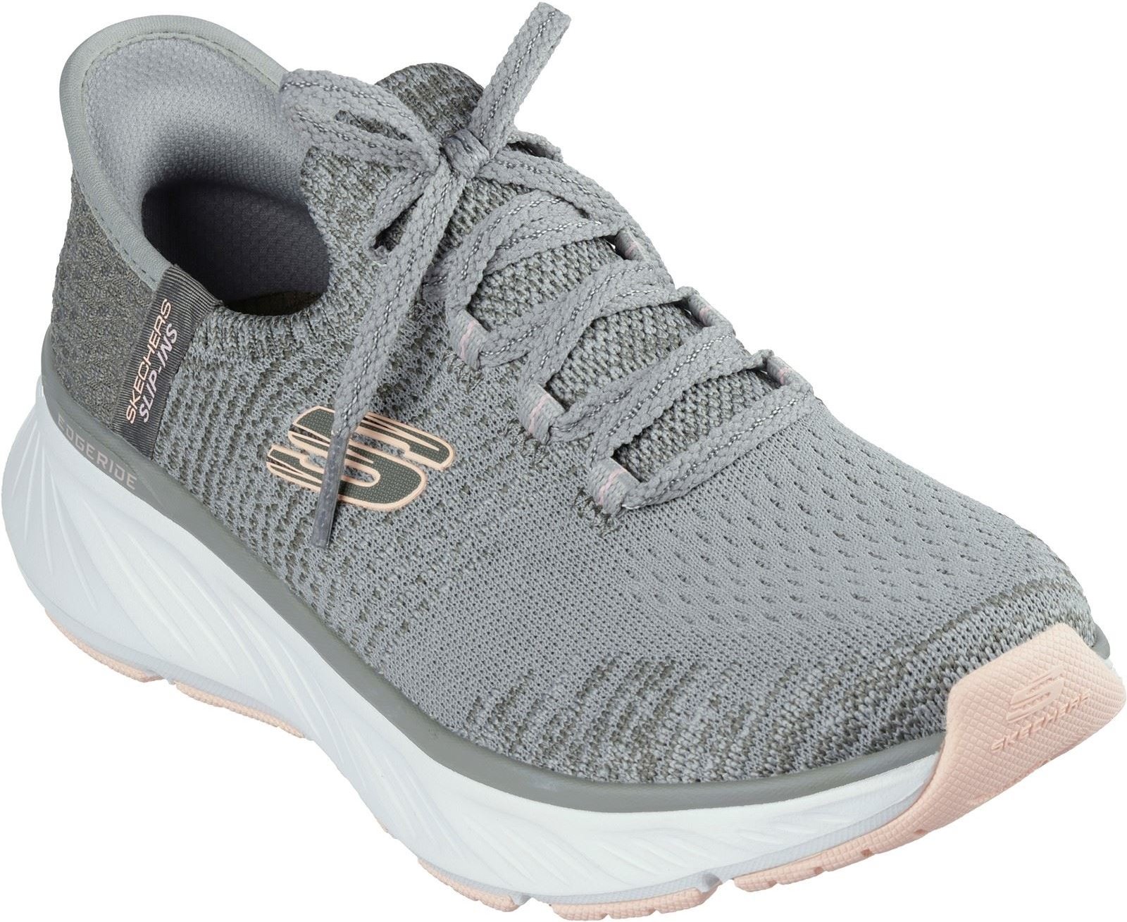 Thumbnail - Skechers Edgeride Impression Damen Textil Sneaker in Grün/Orange
