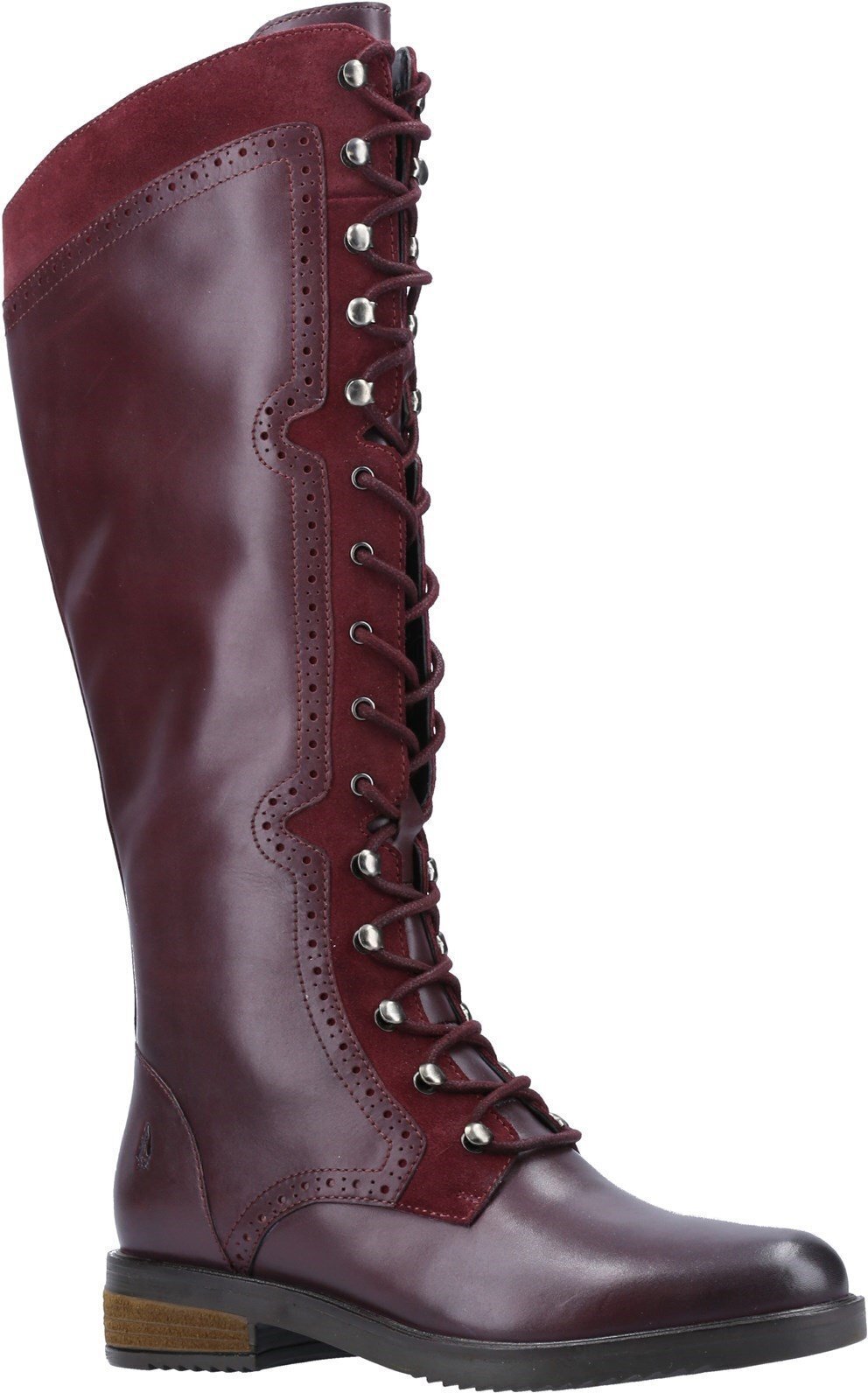 Hush Puppies Damen/Damen Rudy Lace Up Langer Lederstiefel (Burgund)