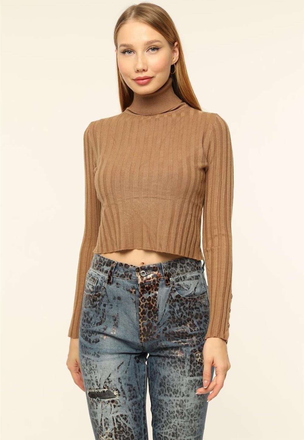 Kasachischer Fischerkragen Strickpullover