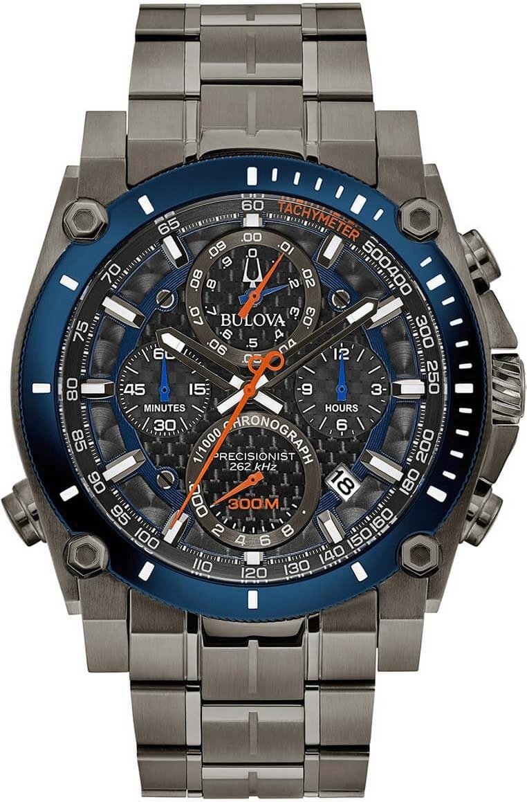 Bulova Precisionist Grau Herren Armbanduhr 98B343