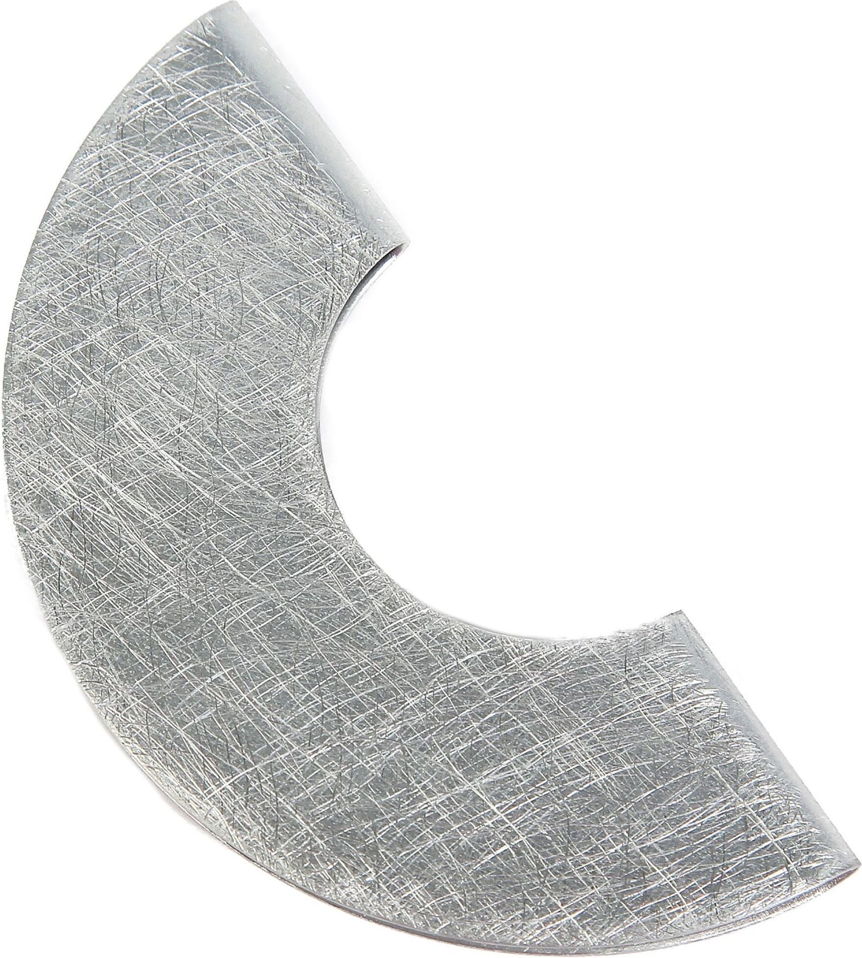 DeMarie Brosche Kragenklemme aus Aluminium gebürstet + gewolkt