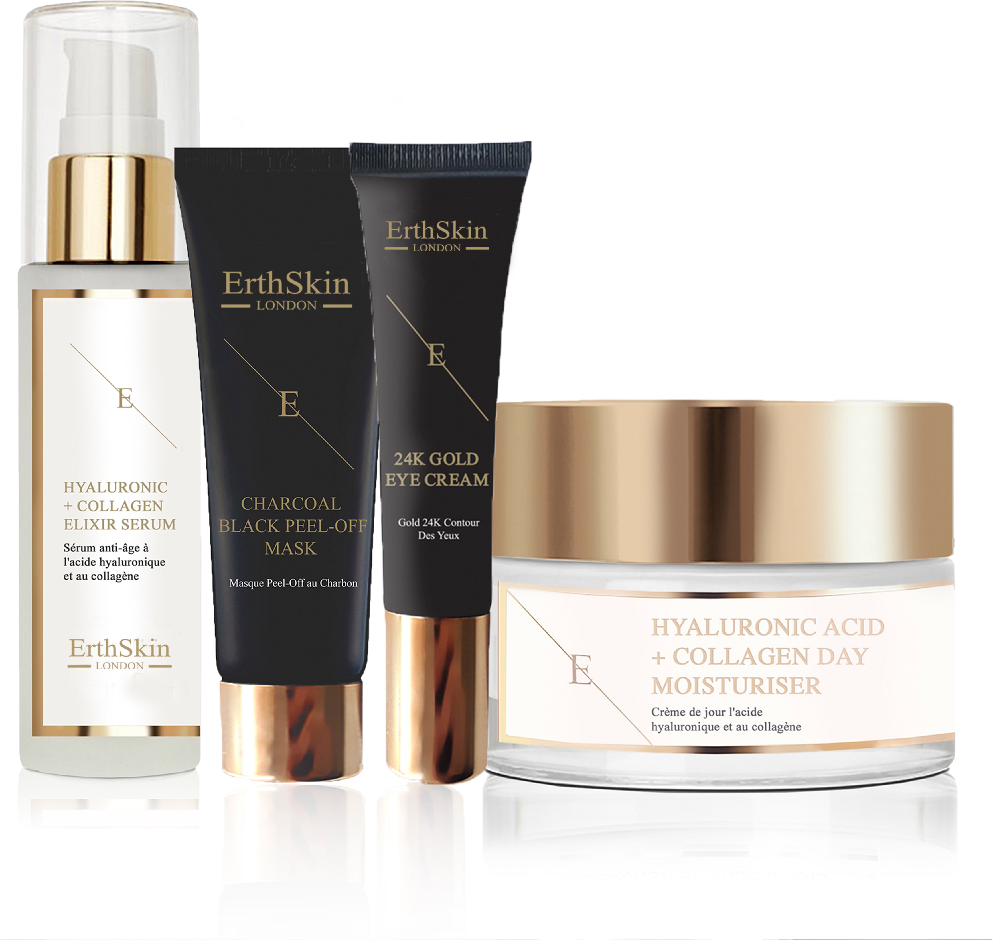 Thumbnail - UNTER-EUEN-CREME 24K GOLD - 15ml + Hyaluronsäure & Kollagen Serum - 60ml + Hyaluronsäure & Kollagen Aminosäuren Tagescre...