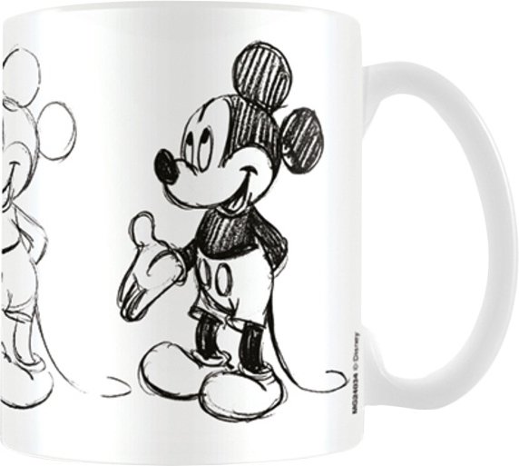 Disney - Kaffeebecher "Sketch Process" (Weiß/Schwarz)