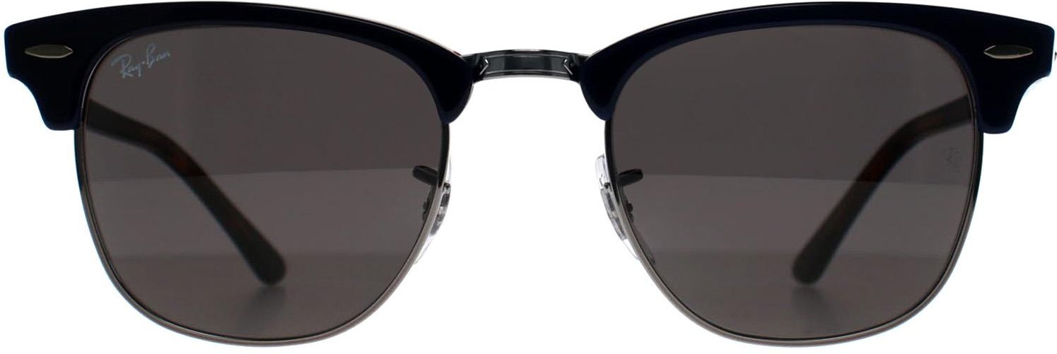 Thumbnail - Ray-Ban Clubmaster 3016 1278B1 poliert gunmetal blau dunkelgrau Sonnenbrille