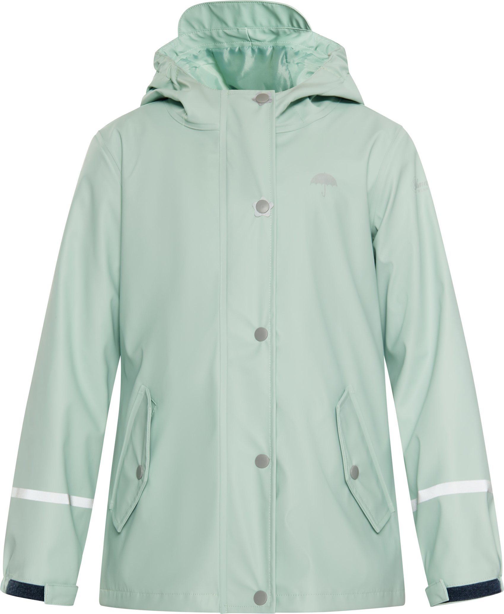 Thumbnail - Schmuddelwedda Regenjacke aus recyceltem Material Mädchen Pastellminze