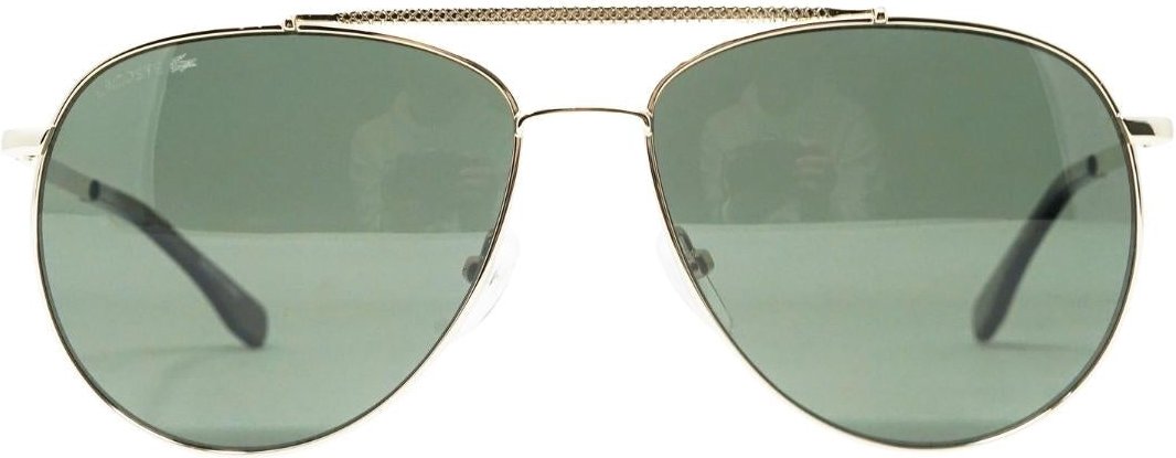 Graue Lacoste-Sonnenbrille mit polarisierten Glsern in Gold