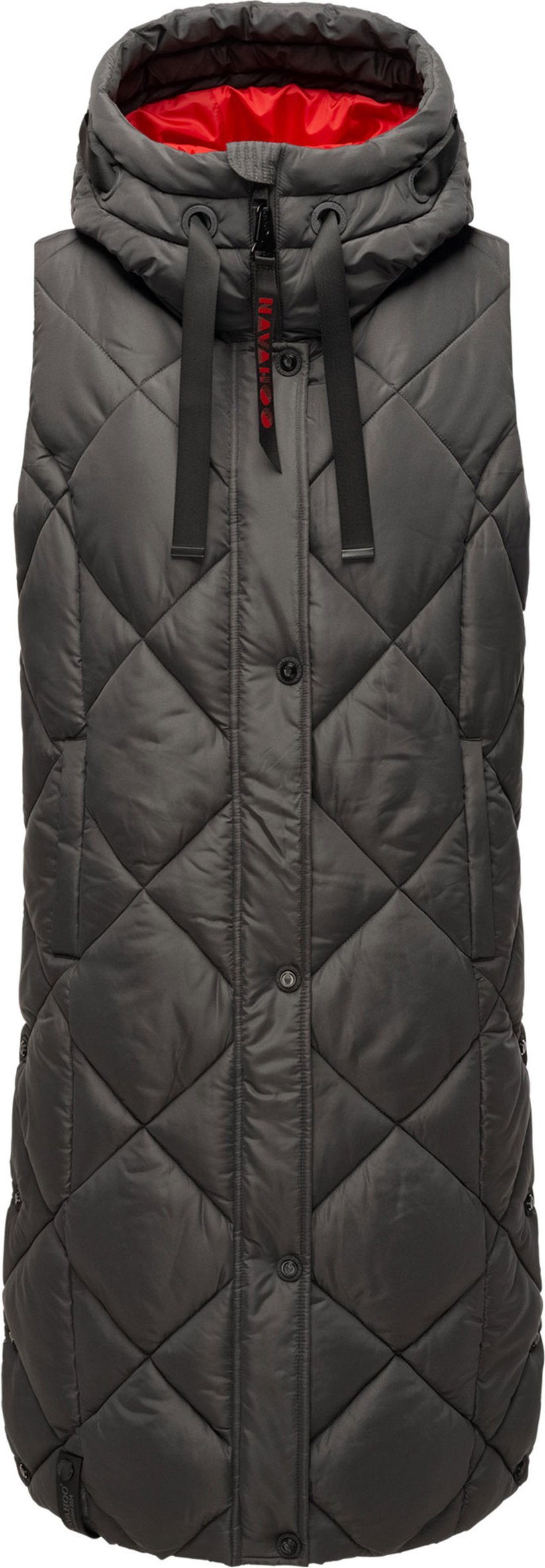 Navahoo Damen Steppweste Schnuckel – Lang & Stylisch mit Kapuze