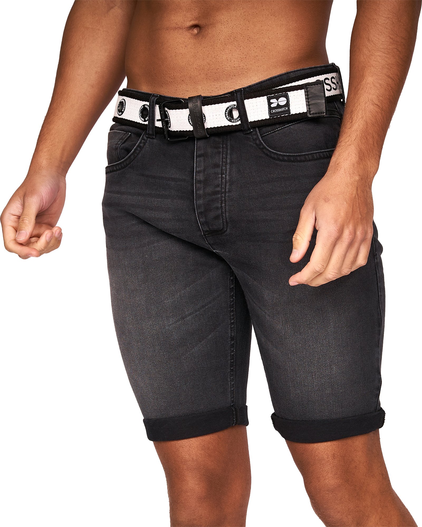 Crosshatch - "Reestier" Shorts für Herren (Schwarz)