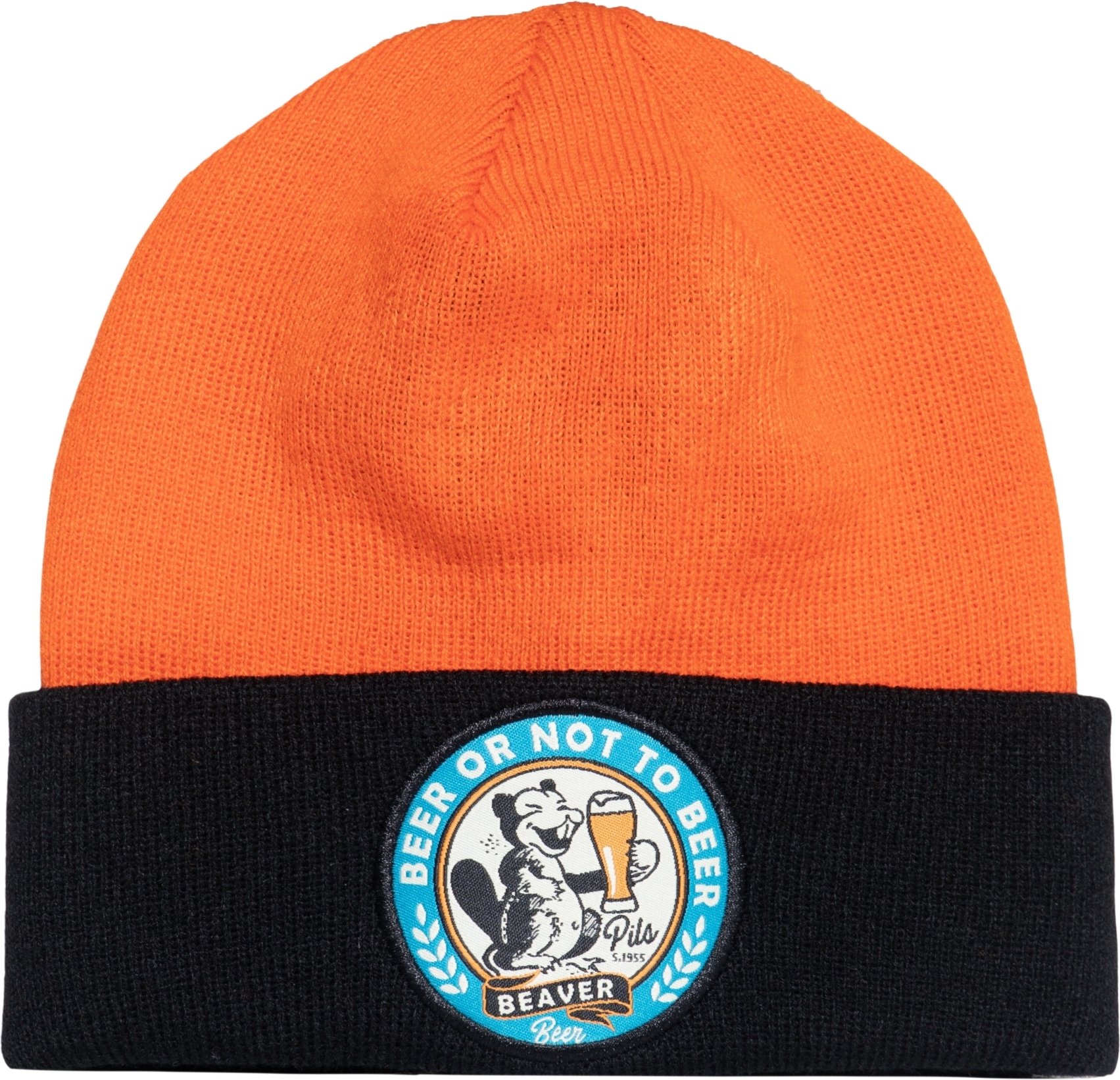 King Kerosin Herren Strickmütze Beer or Not to Beer orange