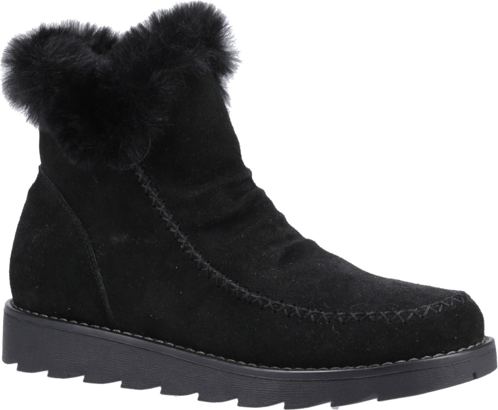 Thumbnail - Hush Puppies Moira Wildleder Damen Schwarz Stiefel