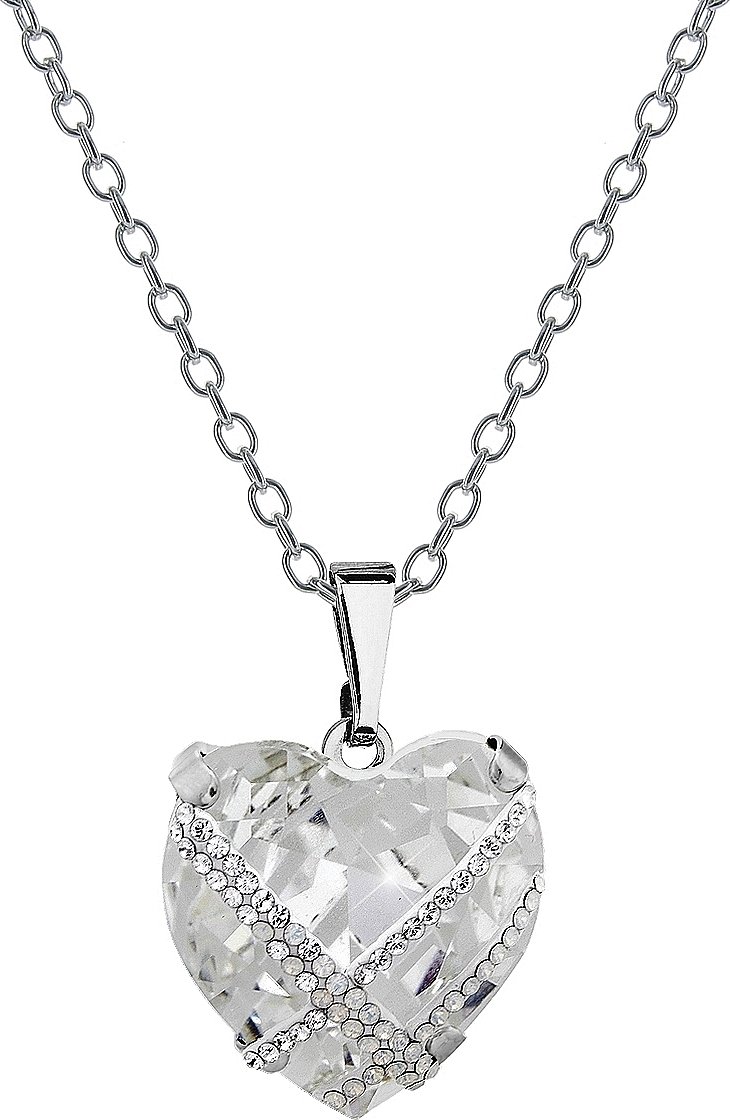 Halskette Herz Pavé mit Swarovski-Kristallen