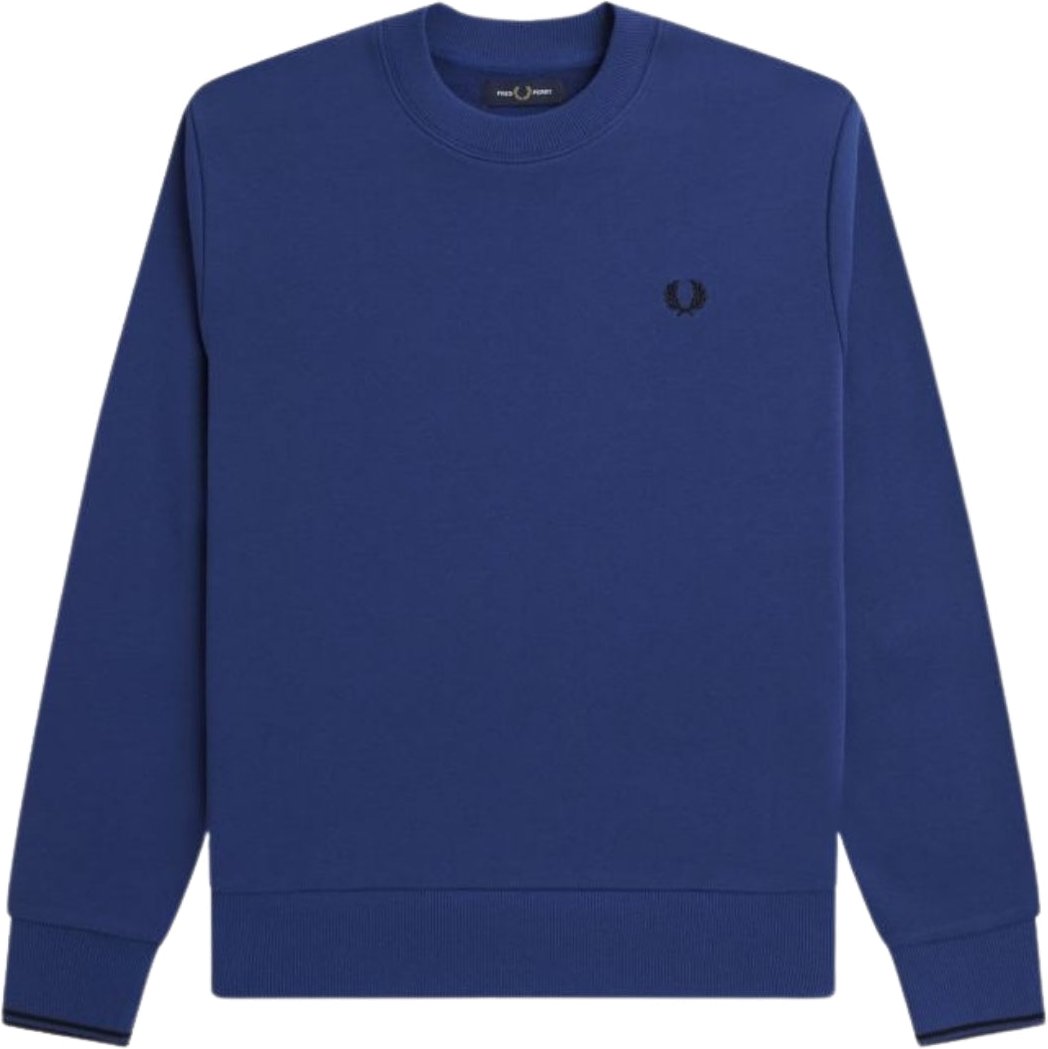 Blaues Sweatshirt mit Rundhalsausschnitt von Fred Perry