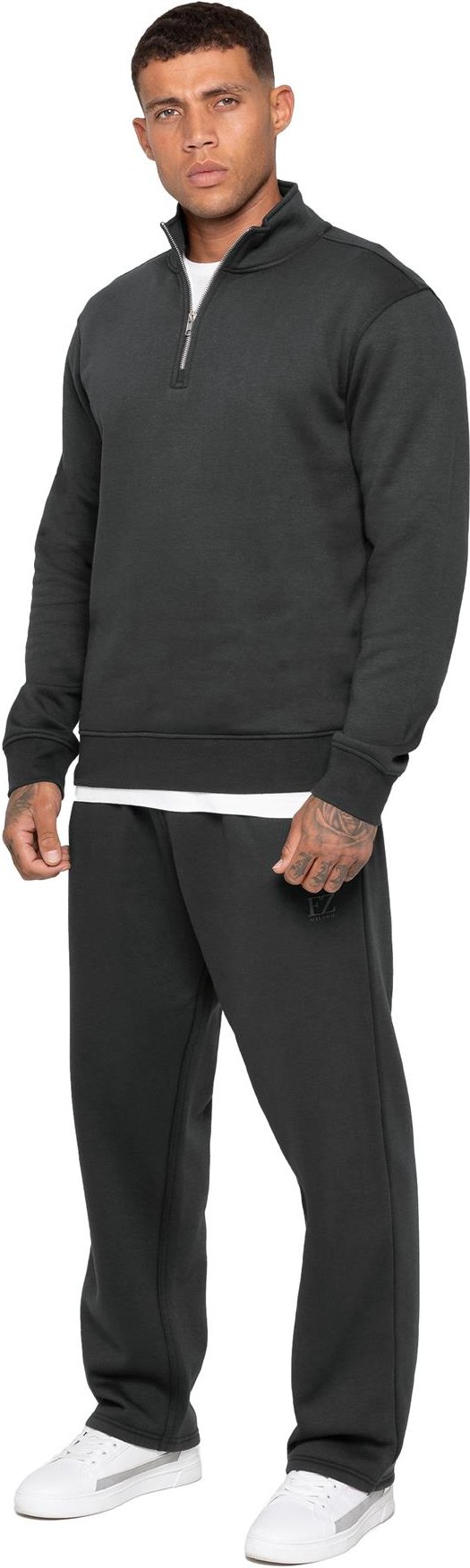 Thumbnail - Enzo Milano | Herren Halbzip Sweatshirt Jogginganzug Set