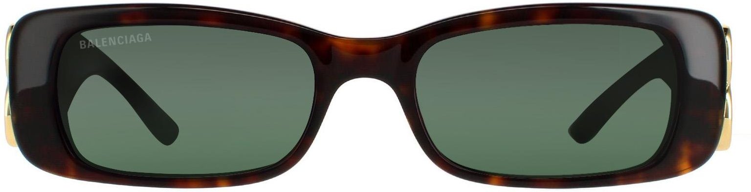 Balenciaga Rechteck Womens Dark Havana Grün BB0096S