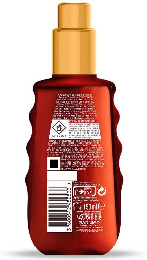 Aceite Protector Dorado Sublime Spf30 Spray 150 ml