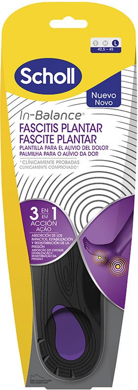 Plantar Fascitis Anti-schmerz-einlegesohlen Mit In-balance-3-in-1-technologie #größe L 42,5-45 1 Stk