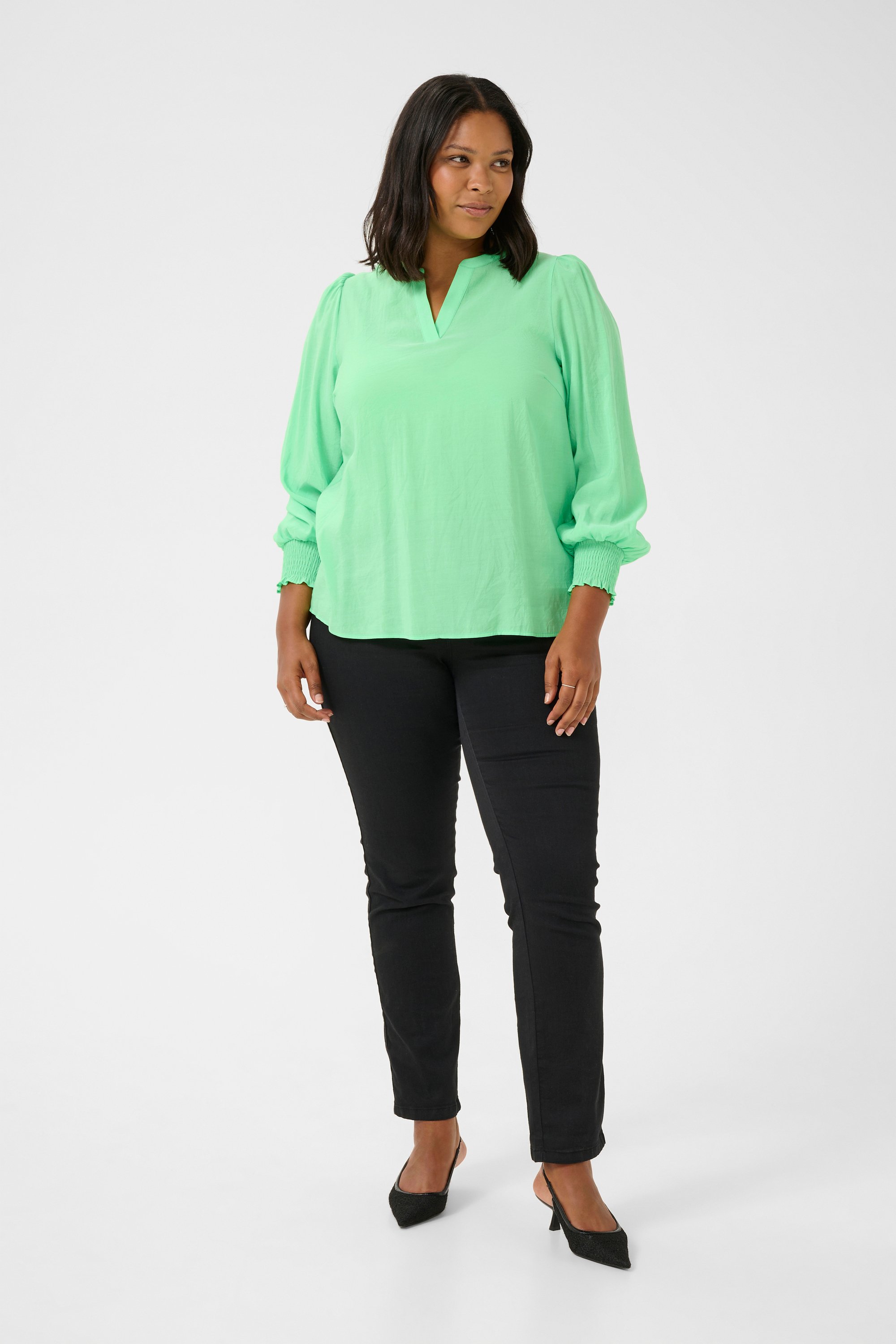 Langarm-Bluse Regular fit Spring Bouquet CC. light green