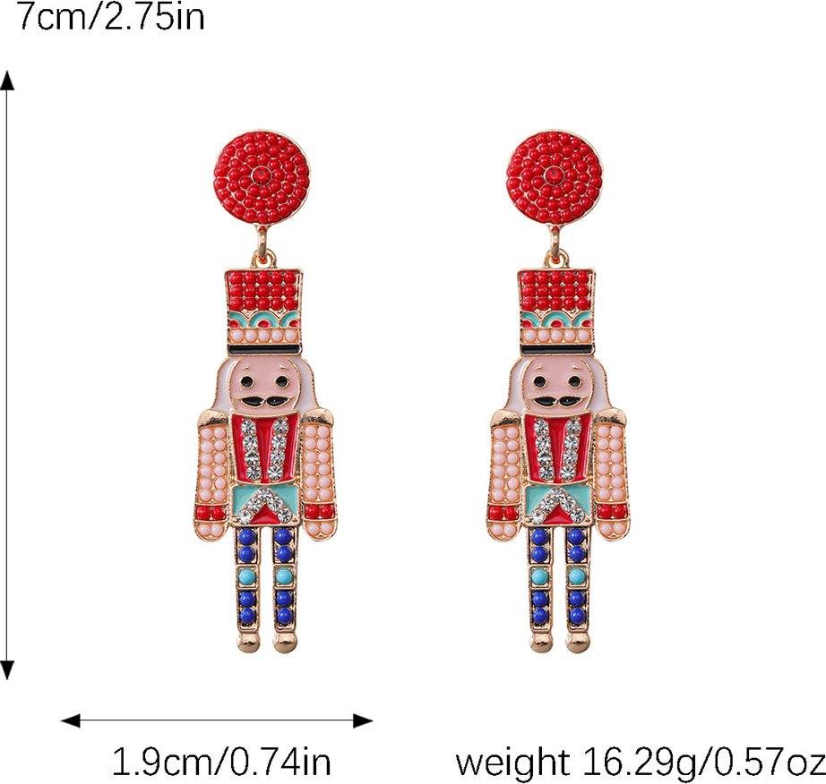 Thumbnail - Nussknacker-Soldat Perlen-Ohrringe