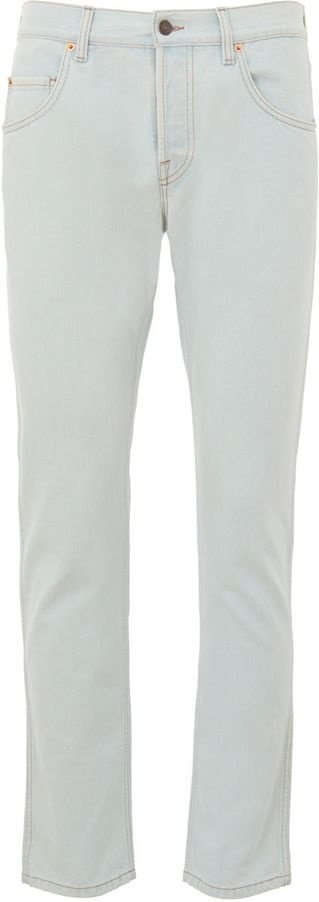 Hellblau gewaschene Slim Fit Jeans
