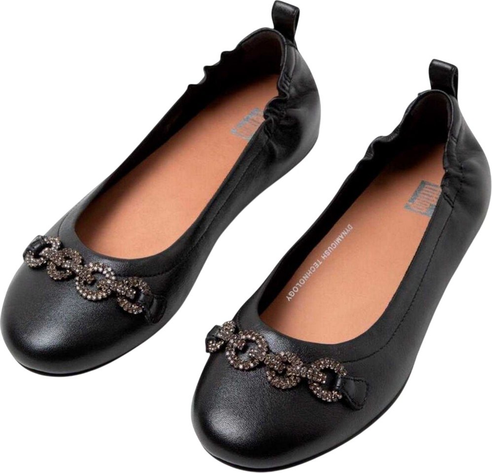 Fit Flop - "Allegro" Glitzer Ballerinas für Damen (Schwarz)