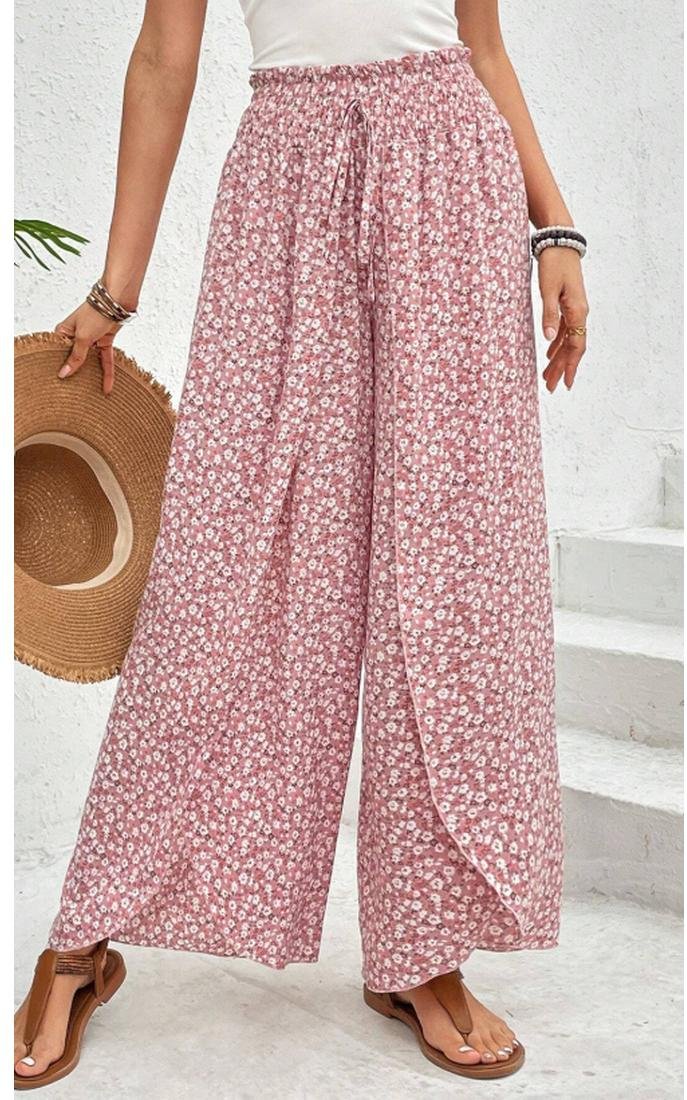Thumbnail - Hose mit weitem Bein mit Schlitz und Print