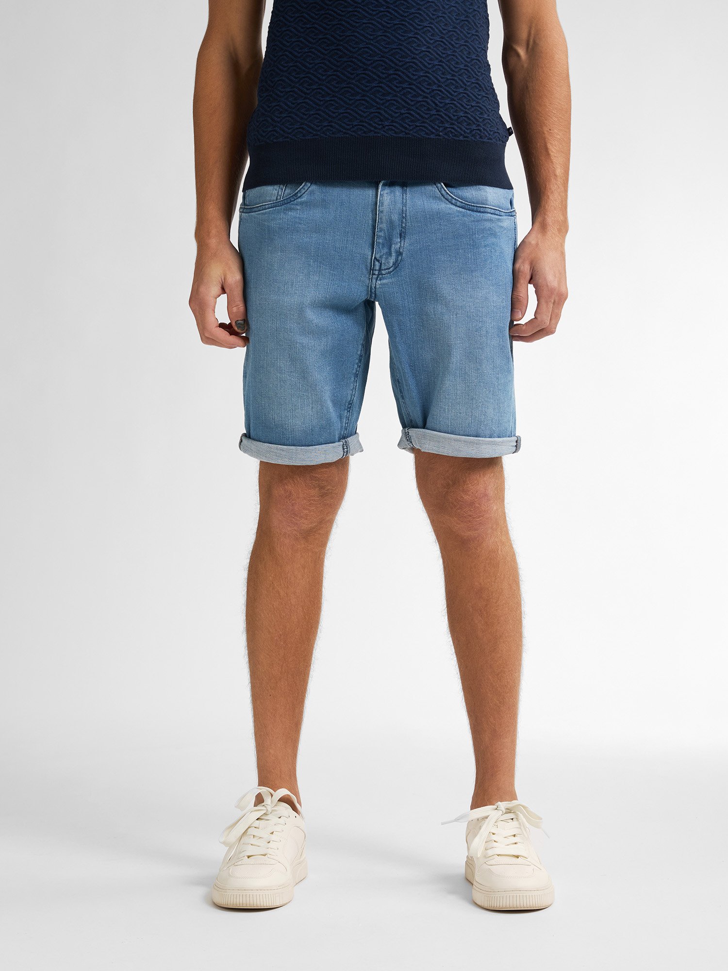 Petrol Industries - Bassano Denim Shorts Tropicana Herren - Blau
