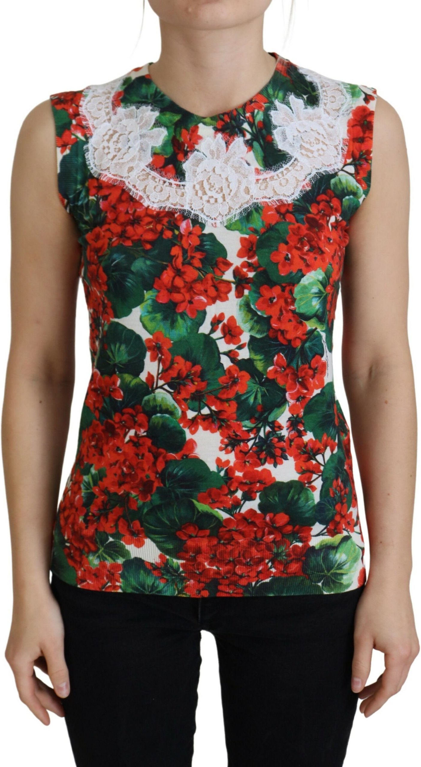 Floral Print Ärmelloses Oberteil Tsh8079