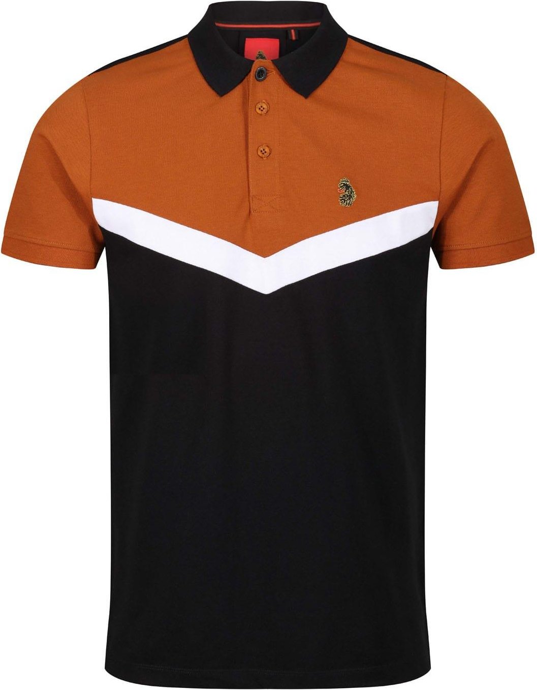 Thumbnail - Luke 1977 - "Cala Mayor" Poloshirt für Herren (Braun/Schwarz/Weiß)