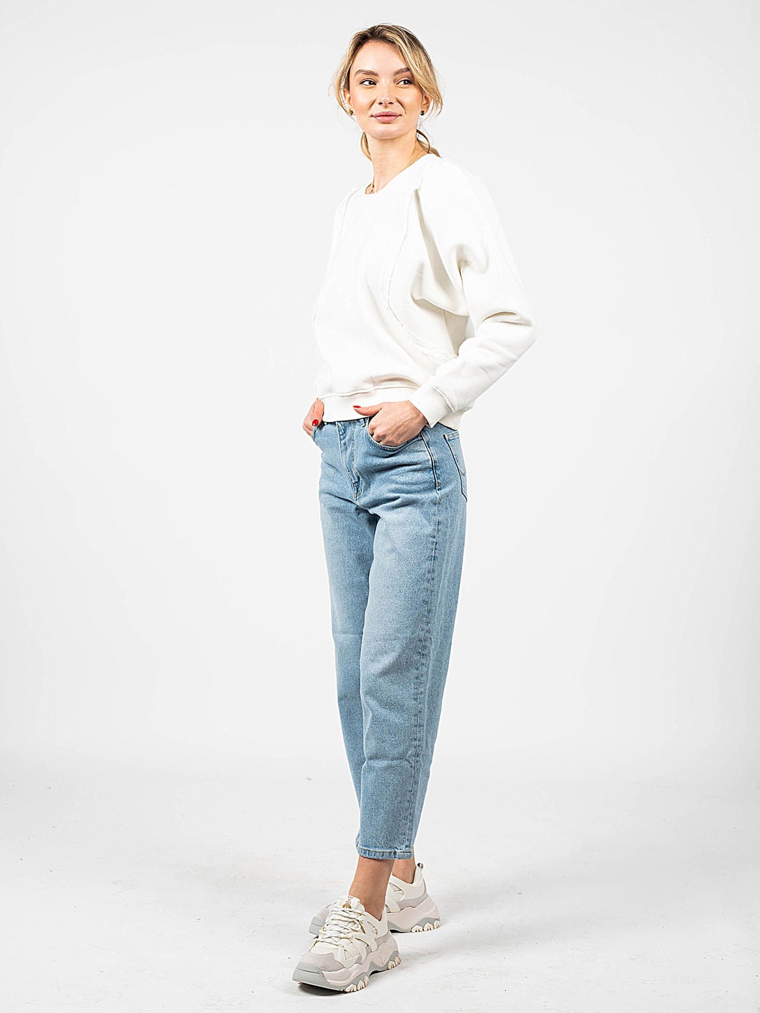 Pepe Jeans Sweatshirt Esther Woman's Off-White