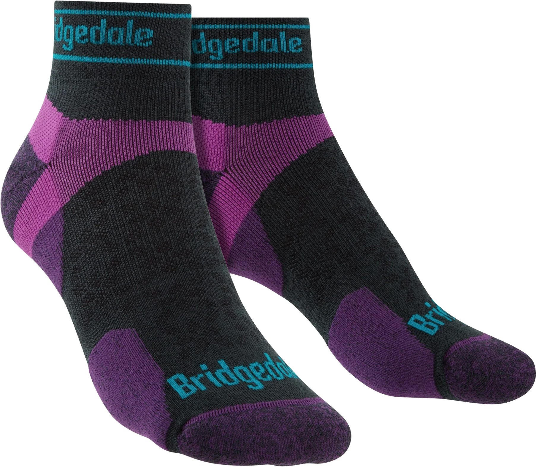 Bridgedale - Womens Sport Ultralight Merino Low Socken - Holzkohle / Lila