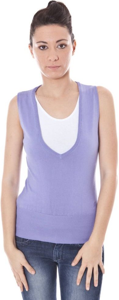 Ärmelloses V-Ausschnitt Stricktop