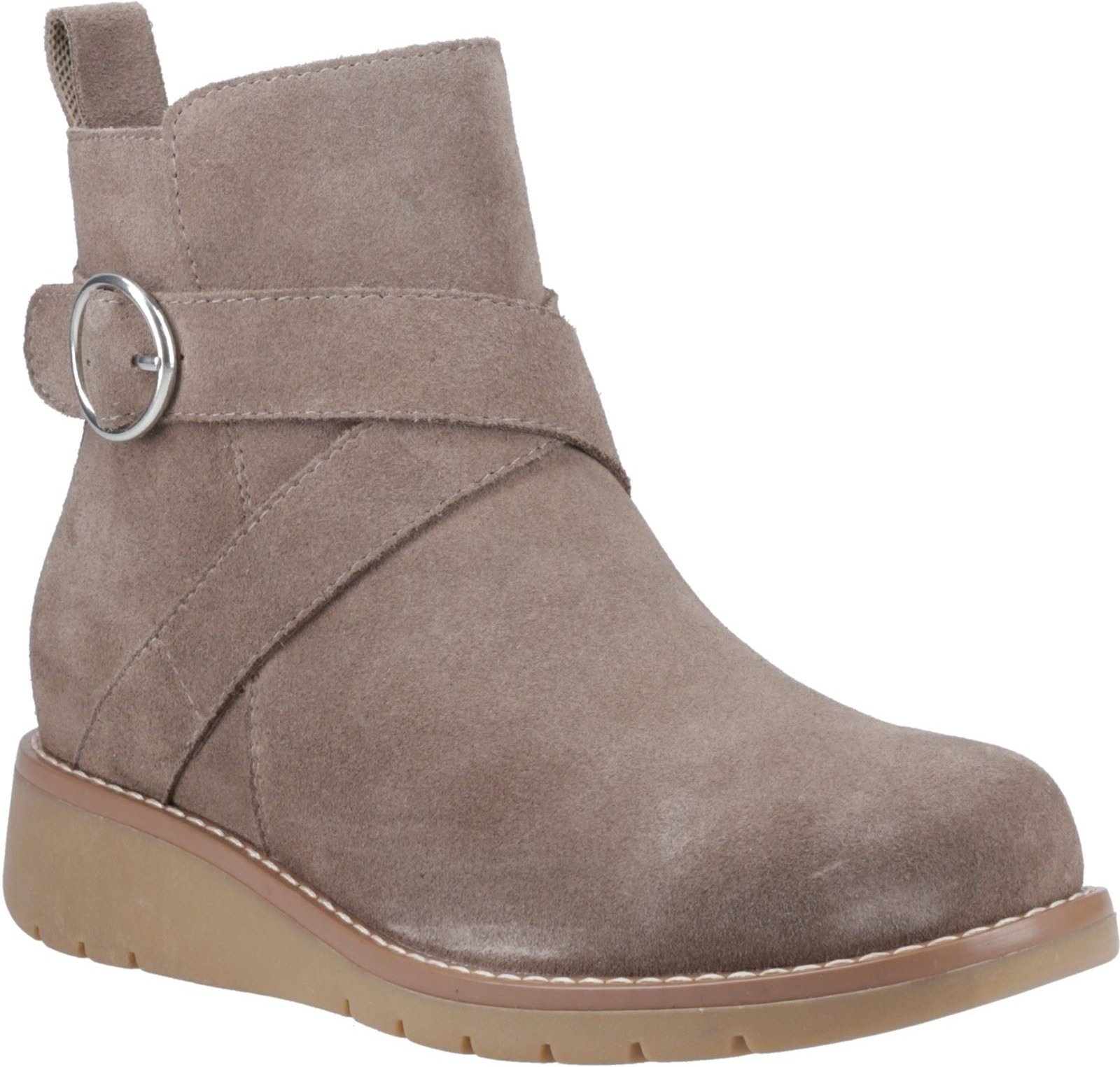 Thumbnail - Hush Puppies Lyra Damen Wildleder Winter Stiefeletten in Taupe