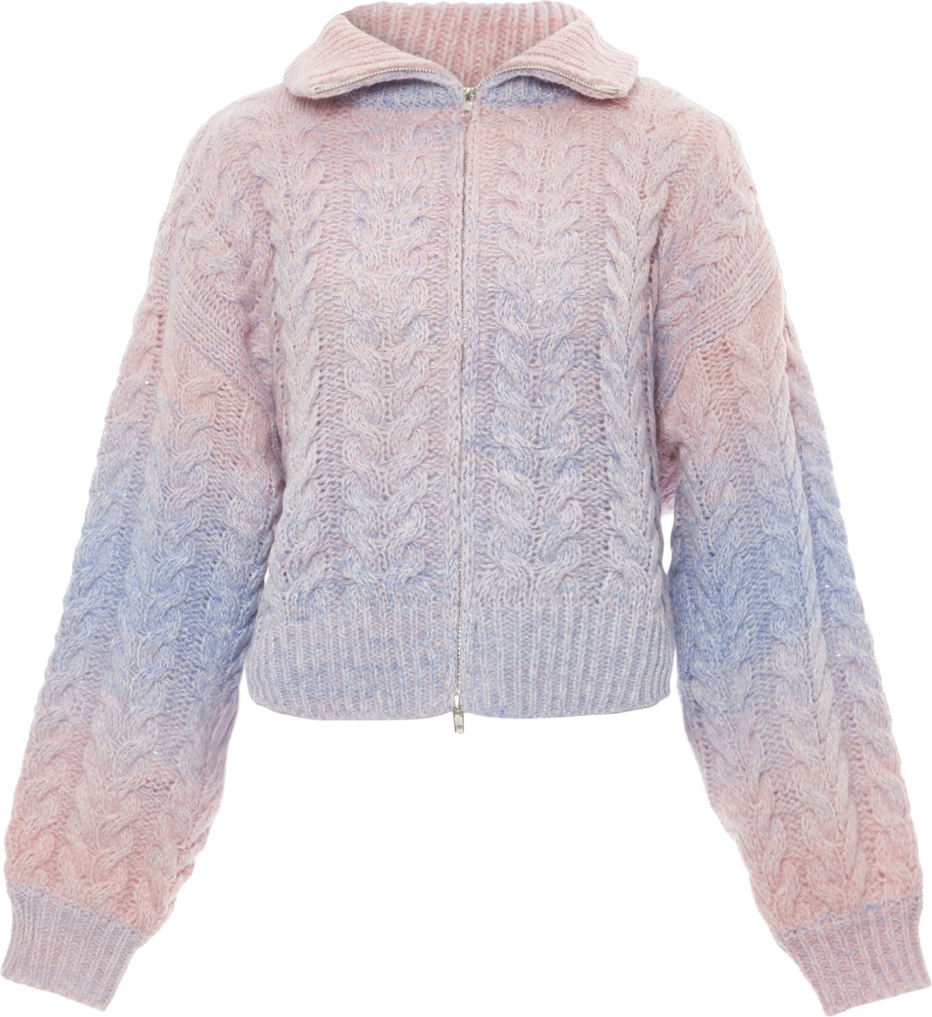 Mymo Strickjacke Damen blau rosa