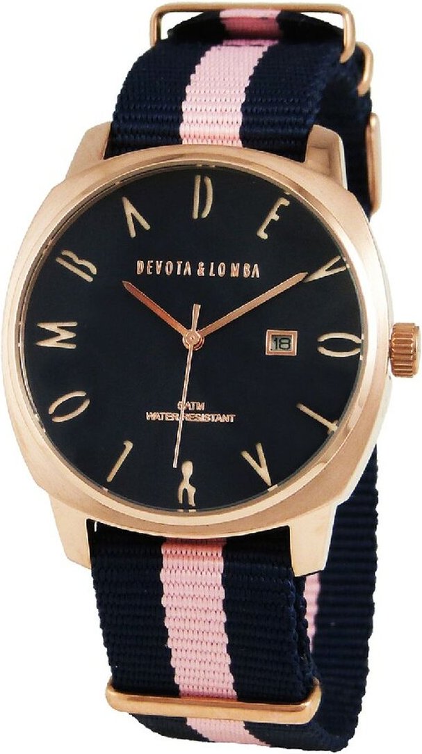 Unisex-Uhr Devota & Lomba DL008MSPBL-PK-03BLUE Rosa (Ø 42 mm)